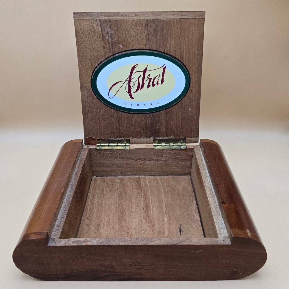 Vintage Astral Cigars Wooden Humidor Box Centro America Cigar Co Honduras Lujos